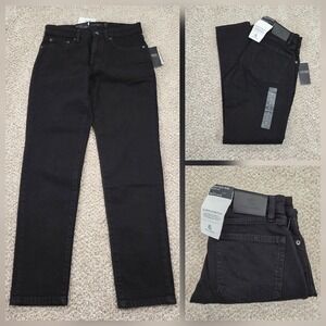 Lauren Ralph Lauren Curvy Mid Rise Skinny Size 2 Super Stretch Black Denim Jeans